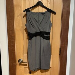 Banana Republic Gray and Black Mini Dress